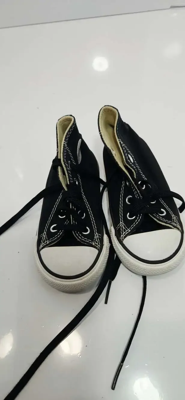 Converse Chuck Taylor All Star High Top Black Infant Shoes Size 6 7J231